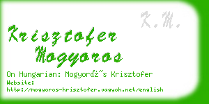 krisztofer mogyoros business card